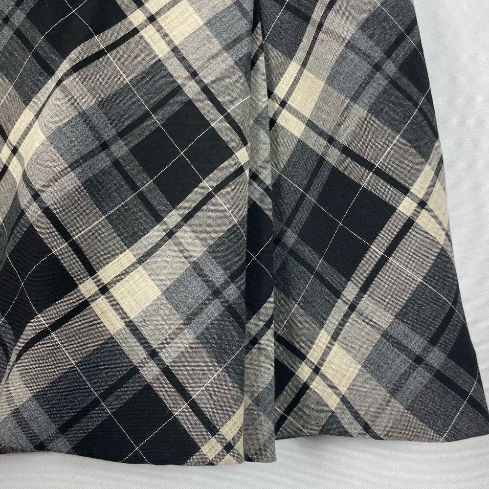 Y2K Express Plaid Skirt Gray 4 Prep Academia Schoolgirl Grunge Mini - Picture 9 of 16